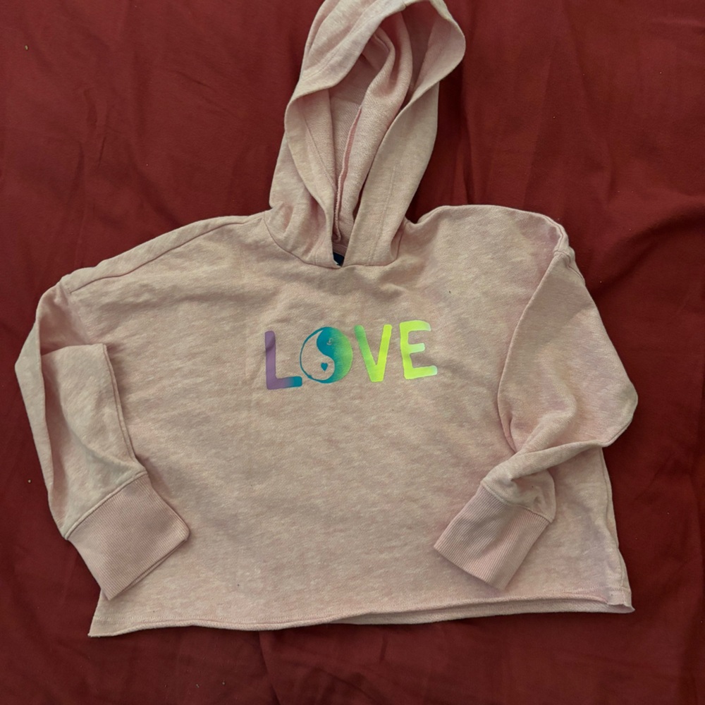 Kids Old Navy hooded crop shirt